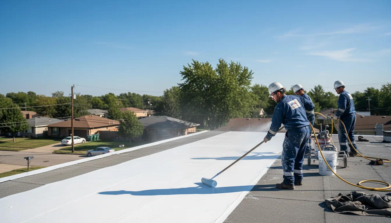 Commercial roof coating in Philo, IL near me